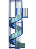 らせん式すべり台（狭小地用）ルーバー付タイプ